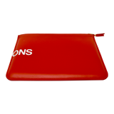 Comme des Garçons Huge Logo Zip Pouch Wallet (Red)