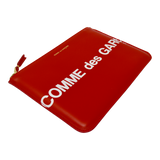 Comme des Garçons Huge Logo Zip Pouch Wallet (Red)