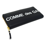 Comme des Garçons Huge Logo Zip Around Travel Wallet (Black)