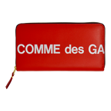 Comme des Garçons Huge Logo Zip Around Wallet (Red)