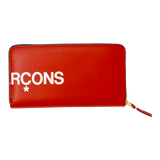 Comme des Garçons Huge Logo Zip Around Wallet (Red)