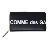 Comme des Garçons Huge Logo Zip Around Wallet (Black)