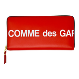 Comme des Garçons Huge Logo Zip Around Travel Wallet (Red)