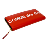 Comme des Garçons Huge Logo Zip Around Travel Wallet (Red)