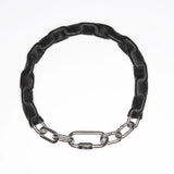 BIKER CHAIN COLLAR BLACK + PALLADIUM BY SIRAINER