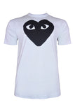 COMME des GARÇONS PLAY BLACK HEART ON WHITE TEE