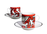 Keith Haring Porcelain Espresso Set - White on Red