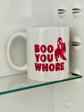 BOO YOU WHORE GLITTER GHOST MUG