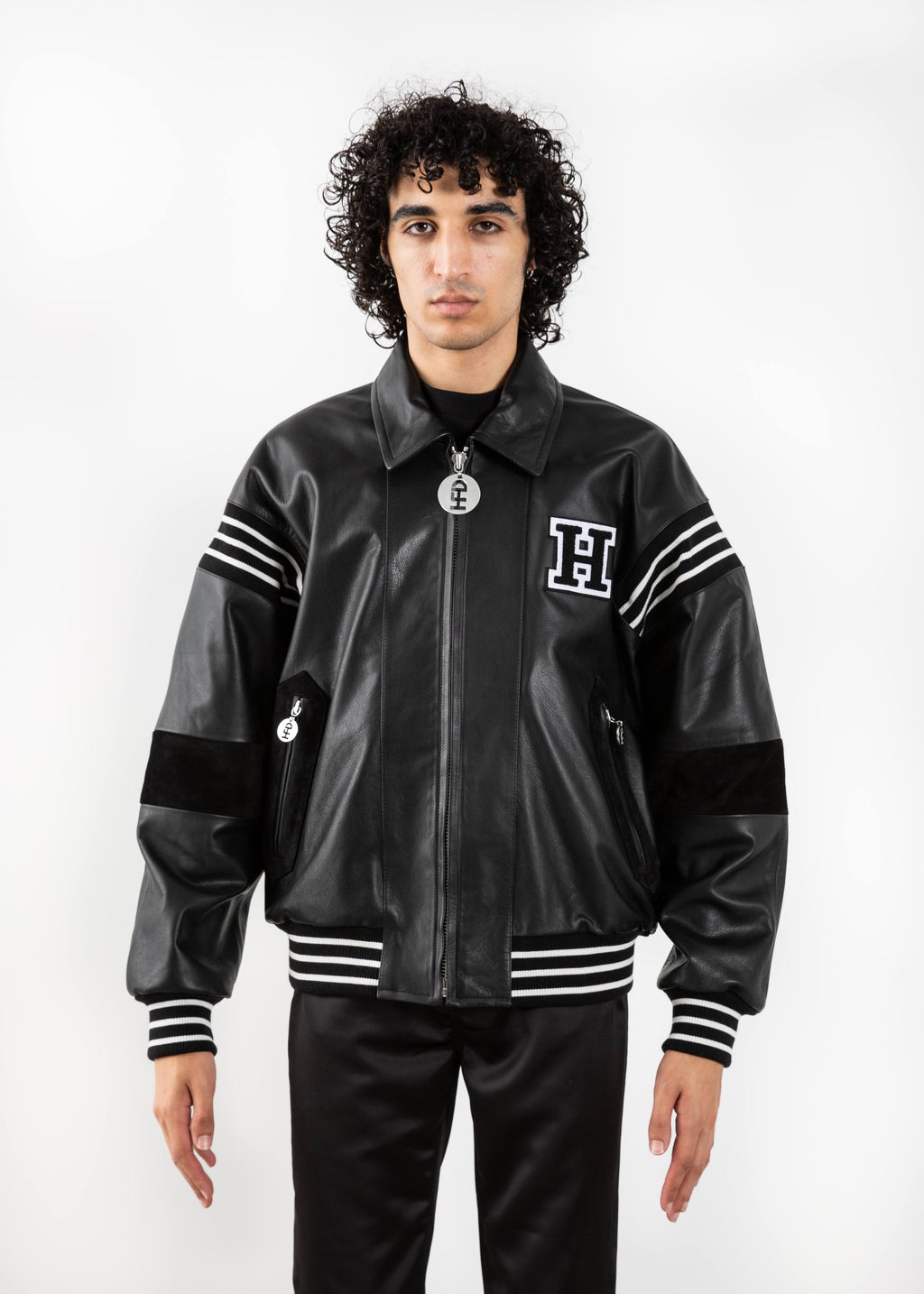 KEITH HARING LEATHER JACKET BY HONEY FUCKING DIJON SS22