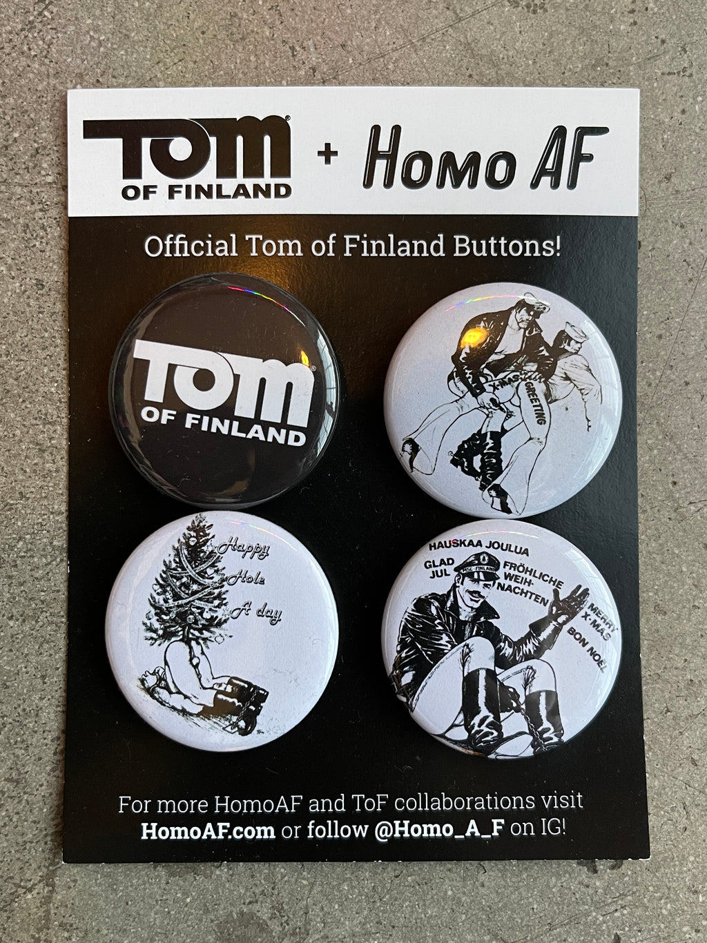 TOM OF FINLAND BUTTONS BY HOMO AF