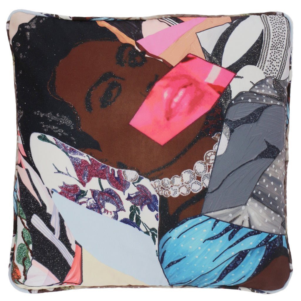 Mickalene Thomas Clarivel Centered Pillow for Henzel Studio