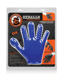 Oxballs Finger Fuck Textured Glove Flex Blue