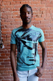 TOM OF FINLAND x WE ARE SPASTOR BIKER HEAD TEE - EMERALD