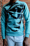 TOM OF FINLAND x WE ARE SPASTOR BIKER HEAD SWEATSHIRT - EMERALD