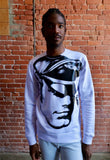 TOM OF FINLAND x WE ARE SPASTOR BIKER HEAD SWEATSHIRT - WHITE