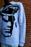 TOM OF FINLAND x WE ARE SPASTOR BIKER HEAD SWEATSHIRT - WHITE