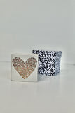 Keith Haring Gold Pattern Heart Candle