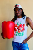 Giant Red Apple Stool by Third Drawer Down