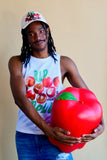 Giant Red Apple Stool by Third Drawer Down