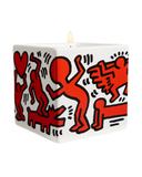 KEITH HARING "RED ON WHITE" SQUARE PERFUMED CANDLE