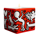 KEITH HARING "WHITE ON RED" SQUARE PERFUMED CANDLE