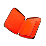 COMME DES GARÇONS FLUO SQUARES ZIP WALLET ORANGE / BLUE