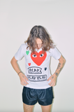 COMME des GARÇONS PLAY Red Heart WHITE T-SHIRT