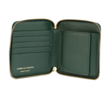 Comme des Garçons Full Zip Classic Green Wallet