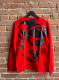 TOM OF FINLAND x WE ARE SPASTOR BIKER HEAD SWEATSHIRT - RED