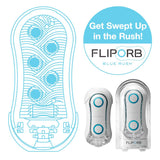 FLIP ORB by Tenga Stroker - Blue Rush / White