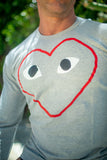 COMME des GARÇONS PLAY GRAY LONGSLEEVE T-SHIRT