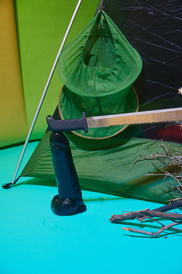 JOCK 12 Inch Dildo with Balls - Black