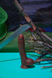 JOCK 10 Inch Dildo with Balls - Brown
