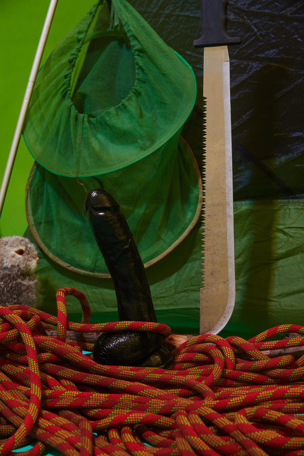 JOCK 10 Inch Dildo with Balls - Black