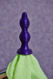 The Queen Ribbed Butt Plug - Purple