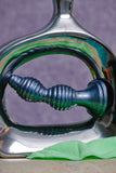 The Queen Ribbed Butt Plug - Pewter