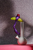 The Earl Cock and Ball Ring with Anal Plug - Purple