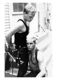 TOM OF FINLAND THE DARKROOM EXHIBITION POSTCARD (Tom & Tom Katt)