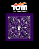 Tom of Finland Bandana by Peachy Kings purple