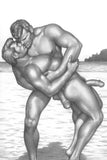 Tom of Finland Gay Valentines Card Naked Kiss