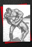 Tom of Finland Gay Valentines Card Naked Kiss