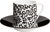 Keith Haring Porcelain Espresso Set Black Pattern