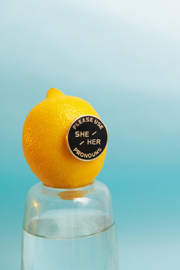 SHE / HER ENAMEL PRONOUN PIN