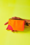 COMME DES GARÇONS SUPER FLUO YELLOW / ORANGE ZIP POUCH