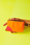 COMME DES GARÇONS SUPER FLUO YELLOW / ORANGE ZIP POUCH