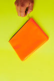 COMME DES GARÇONS SUPER FLUO LIGHT ORANGE / PINK ZIP POUCH WALLET