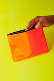 COMME DES GARÇONS SUPER FLUO LIGHT ORANGE / PINK ZIP POUCH WALLET