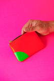 COMME DES GARÇONS SUPER FLUO BLUE / ORANGE ZIP POUCH