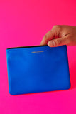 COMME DES GARÇONS SUPER FLUO BLUE / ORANGE ZIP POUCH WALLET