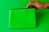 COMME DES GARÇONS SUPER FLUO GREEN / BLUE ZIP POUCH WALLET